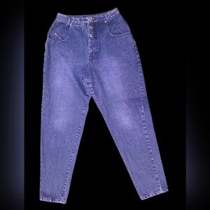 Gitano Vintage Purple 100% Cotton High-Waisted Button Fly Jeans Size 12